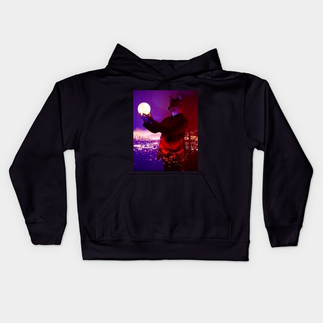 Celestial Fox Kids Hoodie by WildSideDesigns